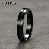 Classic 4mm Multicolour Tungsten Carbide Wedding Engagement Rings For Men Women