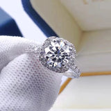 Superb D Colour 1CT 2CT Real 925 Sterling SilverMoissanite Diamond Square Rings For Women - Wedding Fine Jewellery