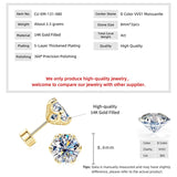 New 3MM-8MM Moissanite Diamonds Stud Earrings for Men Women