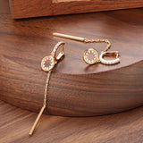 14 Karat Gold Filled AAA Zircon Diamonds Trendy Fine Daily Long Tassel Dangle Earrings
