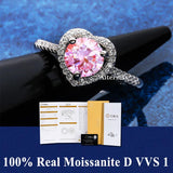 S925 Silver D VVS1 100% Real Moissanite Ring Adjustable Size Pass Diamond with GRA Certificate 18K Plating Rings