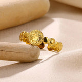 New In Stainless Steel 14K Gold Colour Rings For Women and Girls - Ideal Trendy Fashion Rings, Ideal Gifts - The Jewellery Supermarket