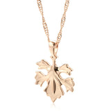 14K Gold Filled Creative Unique Romantic Leaf Pendant Daily Fashion Necklace