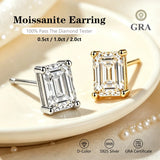 Luxury 0.5-2 Carat Radiant Emerald Pear Asscher Princess Cut Moissanite Diamonds Earrings