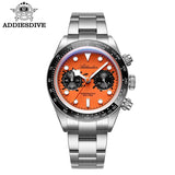 New Luxury Men Waterproof 100m Ceramic Bezel Luminous Steel Quartz Diver Watch