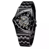 New Hollow Triangular Mechanical Watches Stainless Steel Men's Wristwatches - Fashion Brand Wristwatches for Men.