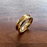 Groove Beveled Polished Finish 4/6/8mm Tungsten Carbide Engagement Rings