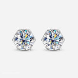 Splendid 0.5-1ct D Colour Moissanite Diamonds Earrings GRA Certificate - Sterling Silver Diamond Fine Jewellery - The Jewellery Supermarket