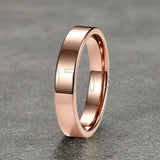 Classic Flat Top High Polished 4mm Multicolour Tungsten Carbide Wedding Rings