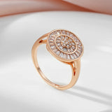 Fabulous 14K Gold Filled AAA Zircon Diamonds Full Paved Ring Fine Jewellery