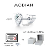 Multi -Styles 925 Silver Geometric Moissanite Heart Screw Stud Helix Earrings