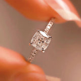 1/2/3CT Cushion Cut Moissanite Diamonds Solitaire Rings 925 Silver GRA Certified Engagement Wedding Fine Jewellery