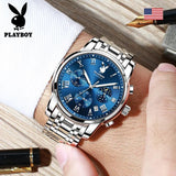 Top Brand Men's Stainless Steel Quartz Wristwatch Classic Business Casual High Quality Waterproof Wristwatch