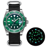 316L Stainless Steel 200M Diver Super Luminous Hands Calendar Display Quartz Watch