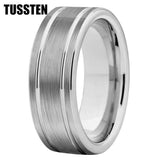 New Arrival Grooved Polished Finish Trendy Tungsten Fashion Engagement Wedding Rings for Men and Women - The Jewellery Supermarket