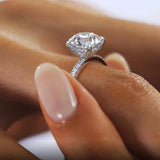 Certified 2CT Moissanite Diamond Solitaire Ring Sparkling Engagement Wedding Rings s925 Silver Wedding Jewellery
