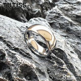 Shiny White Gold Color 2/3/4/5/6/7/8/10mm Tungsten Carbide Rings for Men Women
