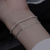 Cute 925 Sterling Silver Beautiful double chain Charm Bracelets for women - Fashion Original Jewellery - The Jewellery Supermarket