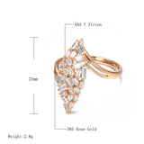 New Arrival Rolled 14K Rose Gold Personalized Cubic AAA Zircon Diamonds Ring For Women - Trendy Jewellery