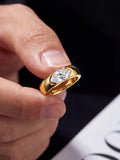 Fashion Real 1CT Marquise Cut VVS1 D Colour Moissanite Ring Fine Jewellery