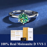 Awesome 100% Real Moissanite Ring  D Colour VVS1 Adjustable Size S925 Silver GRA Certificate Wedding Rings for Women