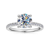 Certified 2CT Moissanite Diamond Solitaire Ring Sparkling Engagement Wedding Rings s925 Silver Wedding Jewellery