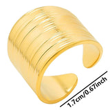 Vintage Style Chunky Unevenness Open Stainless Steel Wide Rings For Women - Fashion Jewellery - The Jewellery Supermarket