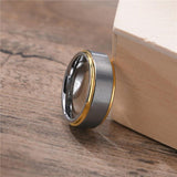 New Vintage Gold Silver Color 8mm Width Tungsten Unisex Luxury Wedding Rings -  Classic Ring Jewellery - The Jewellery Supermarket