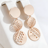 14 Karat Gold Filled Retro Ethnic Long Dangle Fine Jewellery Earrings For Women