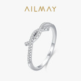 Staggered Line Real 925 Sterling Silver AAAA Lab Created Diamond Stackable Ring