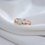 14K Filled Gold Emerald Green AAA Zircon Diamond Cutout Ring Fine Jewellery