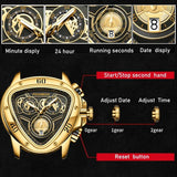 New Top Brand Luxury Gold Watch For Men - Fashion Waterproof Sport Military Quartz Chronograph Wristwatches - The Jewellery Supermarket