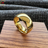 Dome High Polish Classics I Love You 6/8MM Men Women Wedding Tungsten Couple Rings