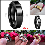 Popular Beveled Polished 6MM 8MM Tungsten Trendy Wedding Engagement Ring - Gift Jewellery For Men and Women - The Jewellery Supermarket