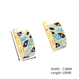 Blue Epoxy Handmade Enamel Small Fish Shape Party Classic Earrings for Women