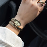 Luxury Snake Shaped Brass Strap Personality Waterproof Quartz Ladies Watches
