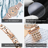 New Arrival Simple Elegant Luminous Zircon Diamonds Inlaid Quartz Watches for Women - Ideal Gifts
