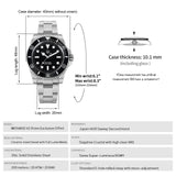 New Quartz Movement AR Sapphire Luminous BGW9 20Bar Waterproof Steel Wristwatches