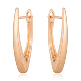 14 Karat Gold Filled Simple Glossy V Shape English Classic Jewellery Earrings For Women