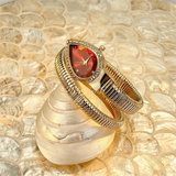 Elegant Creative Water Drop Headed Snake-Shaped Quartz Stainless Steel Strap Watch