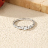 Exquisite Round VVS1 D Colour Moissanite 925 Sterling Silver Ring Fine Jewelry