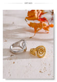 18K Gold Plated Trendy Conch Ocean Series Casting Fashion Charm Ring