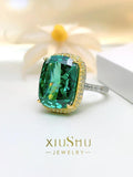 Outstanding Fashionable Green , Yellow Rings with High Quality AAAAA High Carbon Diamonds Luxury Jewellery  - The Jewellery Supermarket