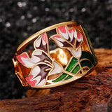 Creative Handmade Enamel Flower Bright Colour Fashion Rings