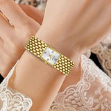 New Fashion Casual Luxury Gifts New Watches for Women Waterproof Square Dial Steel Belt Quartz Wrist Watches