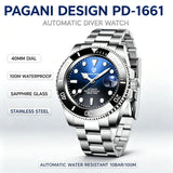 Luxury Brand NH35 100M Waterproof Sapphire Glass Blue Green Black Dial Diver Watch