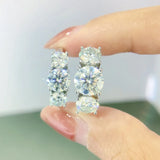 Wonderful 5 Stones Sparkling 18KGP 3.6CT All Moissanite Diamonds Rings Wedding Engagement Sterling Silver Jewellery