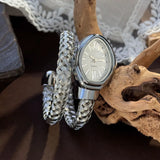 Luxury Fashionable Hollow Snake Wrapping Open Bracelet Elegant Quartz Watch