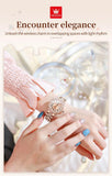 Top Brand Fashion Original Roman Inlaid Zircon Dial Quartz  Waterproof Wrist Watch ForLadies - Ideal Gifts