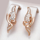 14 Karat Gold Filled New Bird Design High Quality AAA Zircon Diamonds Drop Vintage Earrings For Women